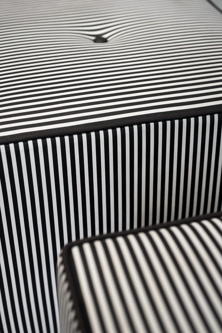 Anis Striped Square Pouf - Image 2