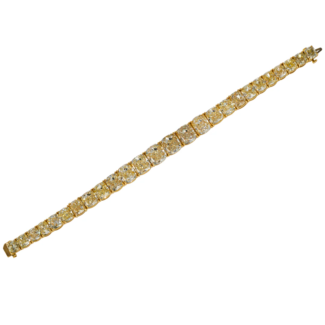 Yellow Diamond and 18k Gold Gradual Bracelet